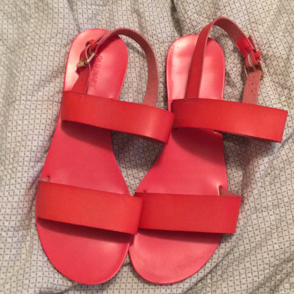 Hot Coral Pink Sandals
